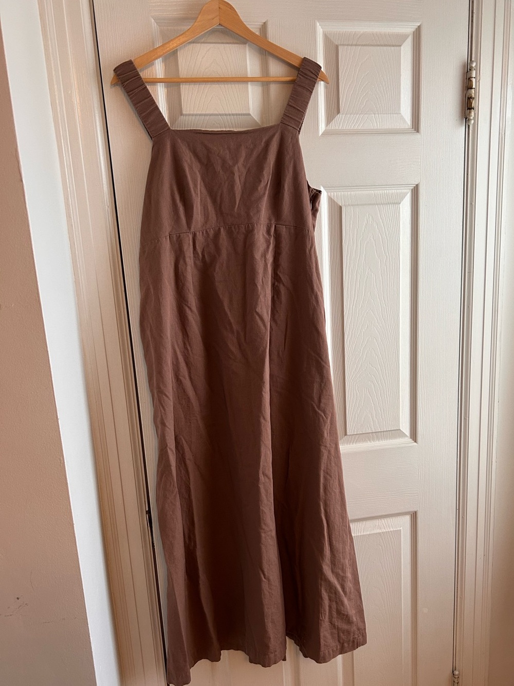 Pact Brown Maxi Dress with Wide Straps